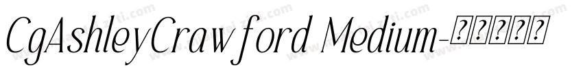 CgAshleyCrawford Medium字体转换